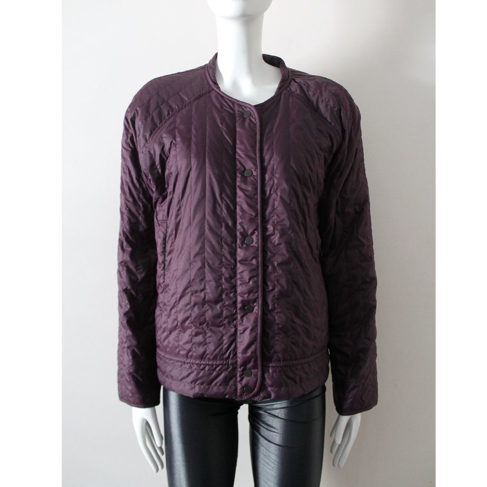 Kit & Ace Keep Pedalling Reversible Bomber Jacket / Medium / Plum Relaxed Fit
